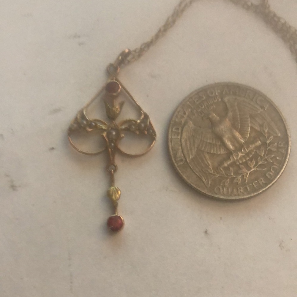 10k ruby lavalier - Picture 2 of 3
